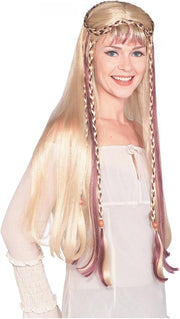 Blonde Renaissance Fair Maiden Guinevere Wig